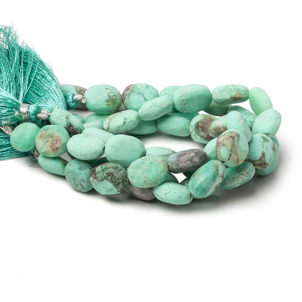 13x11-15x12mm Matte Chrysoprase plain nugget beads 8 inch 14 pieces - Beadsofcambay.com