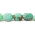 13x11-15x12mm Matte Chrysoprase plain nugget beads 8 inch 14 pieces - Beadsofcambay.com