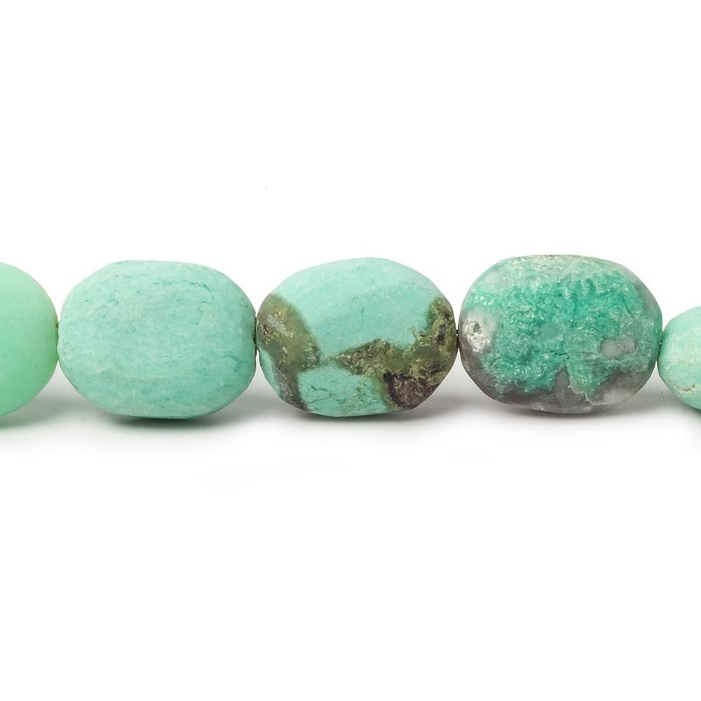 13x11-15x12mm Matte Chrysoprase plain nugget beads 8 inch 14 pieces - Beadsofcambay.com
