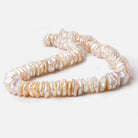 13x11-15x13mm Tri-Color Center Drilled Keshi Freshwater Pearls 16 inch 86 beads - Beadsofcambay.com