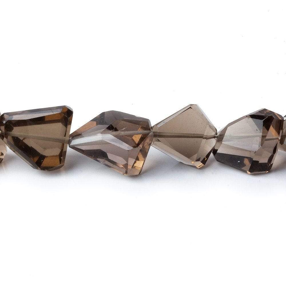 13x11-16x10.5mm Smoky Quartz Faceted Nugget Beads 9.75 inch 17 pcs - Beadsofcambay.com