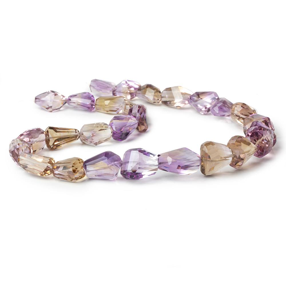 13x11-18x11mm Ametrine straight drilled faceted nuggets 15 inch 27 beads AA - Beadsofcambay.com