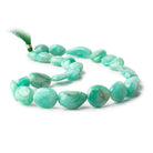 13x11-20x13mm Colombian Emerald Plain Nugget Beads 16 inch 25 pieces - Beadsofcambay.com