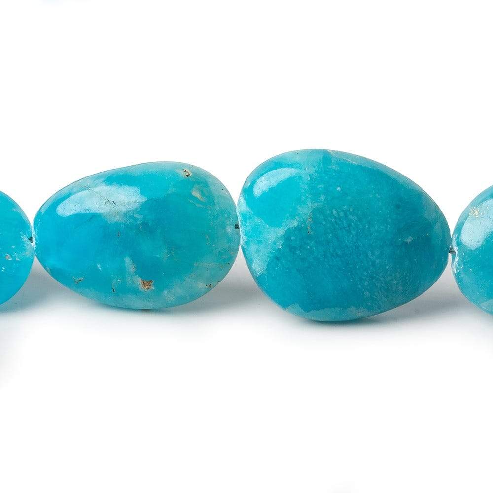 13x11.5-22x17mm Hemimorphite plain nuggets 14 inch 23 beads - Beadsofcambay.com
