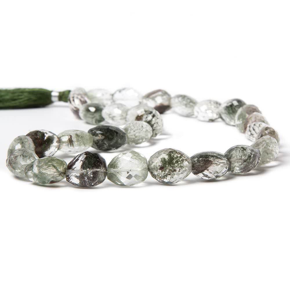 13x12-15x10mm Moss Quartz faceted nugget beads 16 inch 29 pieces - Beadsofcambay.com