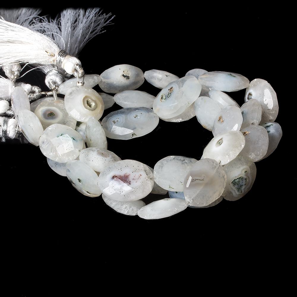 13x12-16x13mm Peacock Solar Quartz faceted oval nugget beads 8 inch 11 pieces - Beadsofcambay.com