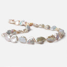 13x12-16x13mm Tri Color straight drilled Keshi Freshwater Pearls 16 inch 23 pieces AA - Beadsofcambay.com
