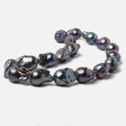 13x12-19x14mm Peacock Ultra Baroque Freshwater Pearls 15.5 inch 27 pcs - Beadsofcambay.com