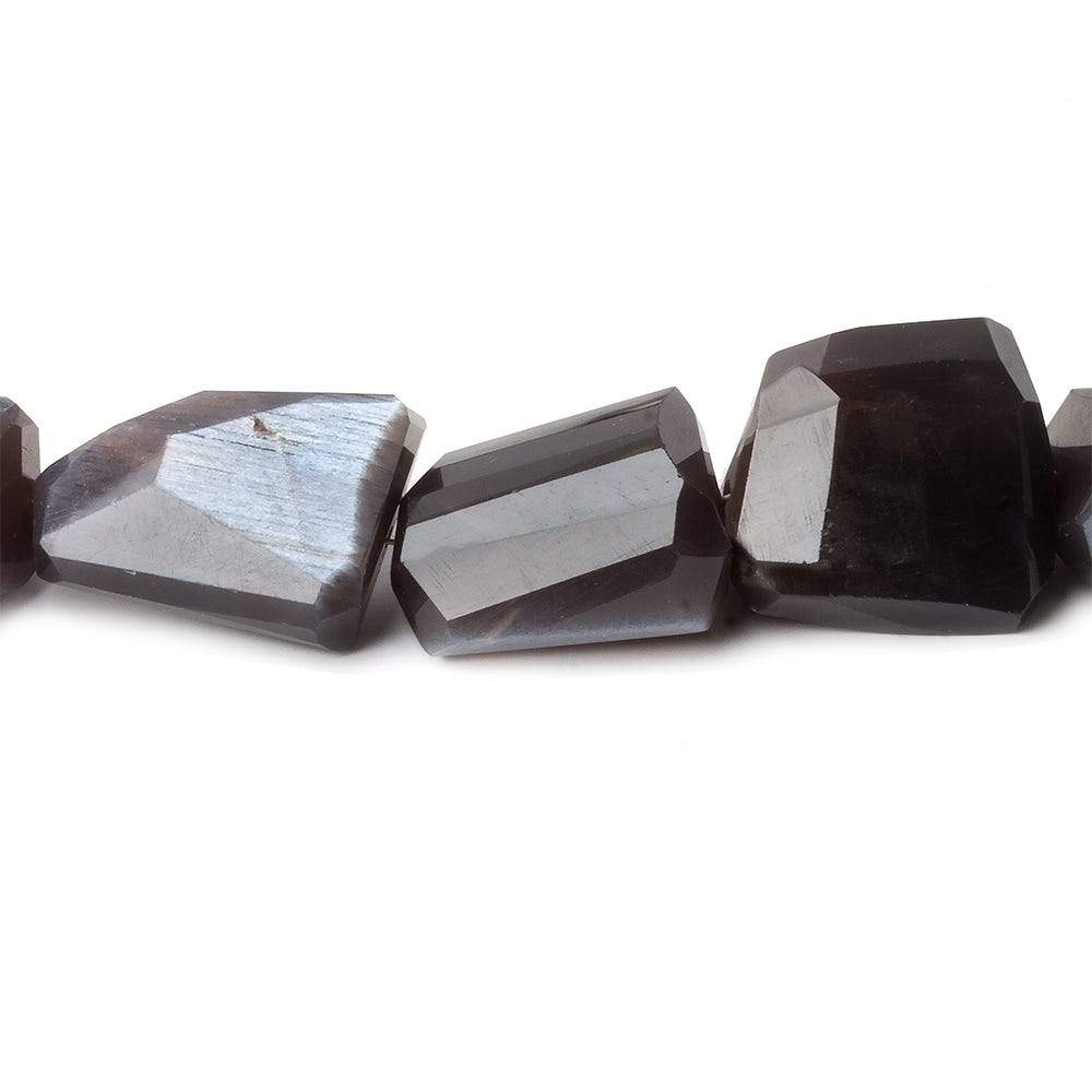 13x12-20x14mm Chocolate Moonstone faceted nugget beads 16 inch 24 pieces AAA - Beadsofcambay.com