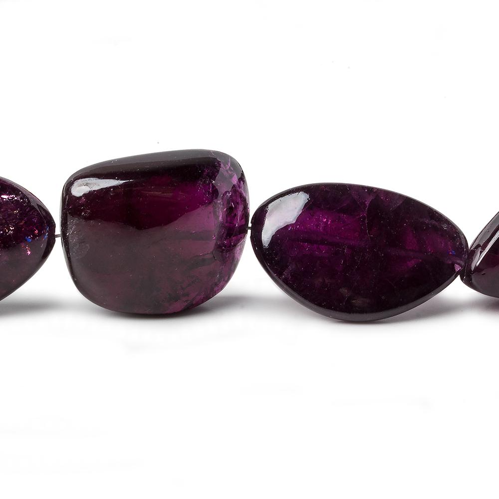 13x12-28x14mm Rhodolite Garnet Plain Nuggets 16 inch 23 pieces - Beadsofcambay.com