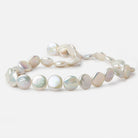 13x12.5mm Creamy White Coin Freshwater Pearls 16 inch 32 pieces AA - Beadsofcambay.com