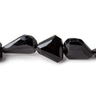 13x13-19x12mm Black Spinel Angular Faceted Nuggets 14 inch 25 beads - Beadsofcambay.com
