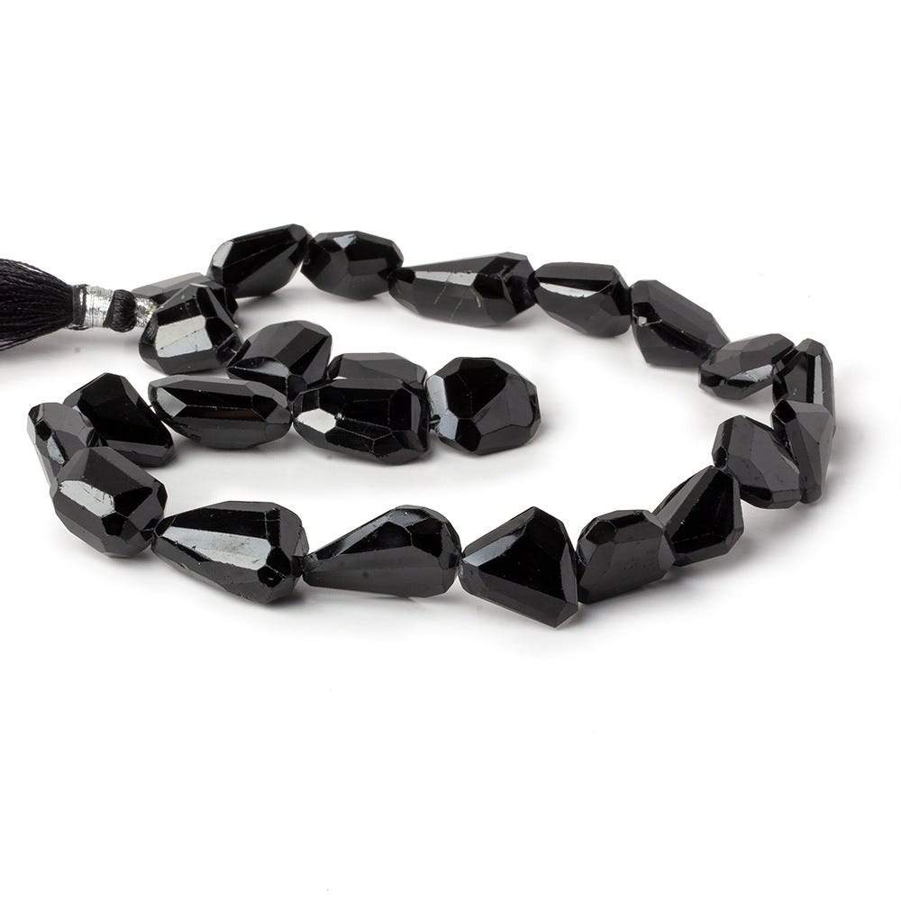 13x13-19x12mm Black Spinel Angular Faceted Nuggets 14 inch 25 beads - Beadsofcambay.com