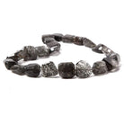 13x13-21x12mm Tourmalinated Quartz faceted nugget beads 14 inch 21 pieces - Beadsofcambay.com