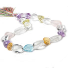 13x13-29x13mm Multi-Gemstone plain nugget beads 16 inch 21 pieces A - Beadsofcambay.com