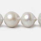 13x13.5-15x15mm Off White Off Round Freshwater Pearls 16.5 inch 29 pieces A - Beadsofcambay.com