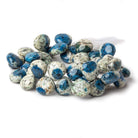 13x13mm K2 Azurite Granite "K2 Jasper" plain heart beads 8 inch 35 pieces - Beadsofcambay.com