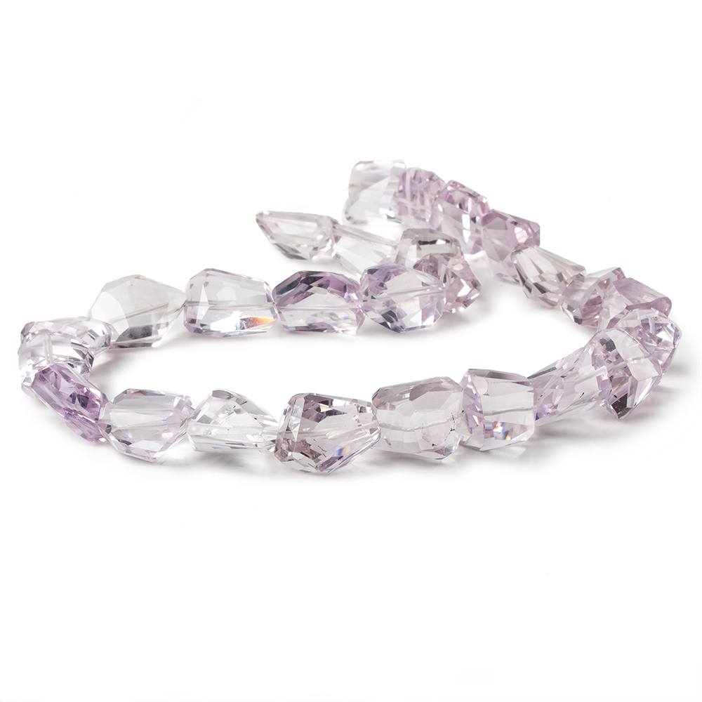 13x14-17x13.5mm Pink Amethyst faceted nugget beads 15 inch 26 beads - Beadsofcambay.com