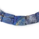 13x17-20x22mm Natural & Polished Lapis Lazuli Fancy Shape Collar 25 Beads - Beadsofcambay.com
