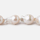 13x18-13x23mm White Ultra Baroque Freshwater Pearls 16.5 inch 21 pieces AA - Beadsofcambay.com
