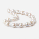 13x18-13x23mm White Ultra Baroque Freshwater Pearls 16.5 inch 21 pieces AA - Beadsofcambay.com