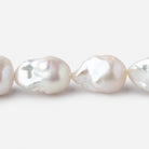 13x18-15x22mm White Ultra Baroque Freshwater Pearls 16 inch 20 pieces AA - Beadsofcambay.com