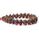 13x5mm Antiqued Copper Flower Bead Cap 8 inch 44 pcs - Beadsofcambay.com