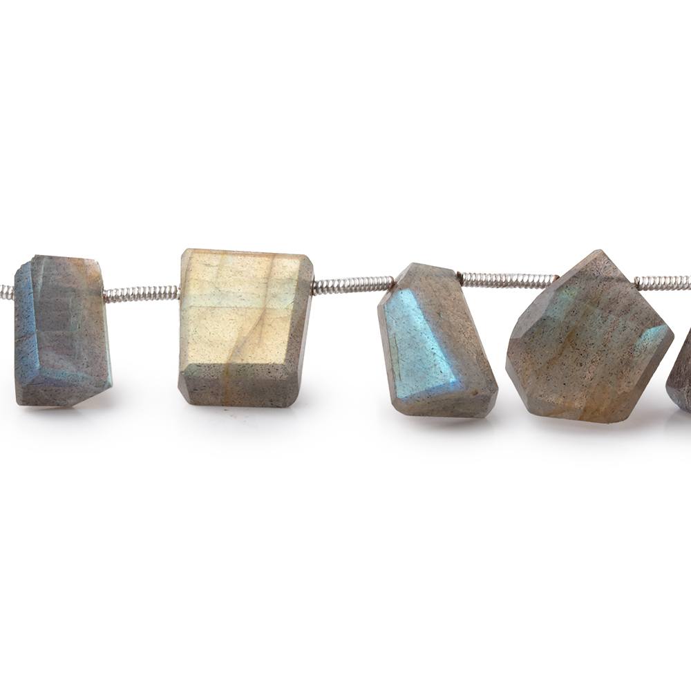 13x6-13x11mm Labradorite Top Drill Faceted Nuggets 7.5 inch 16 Beads - Beadsofcambay.com
