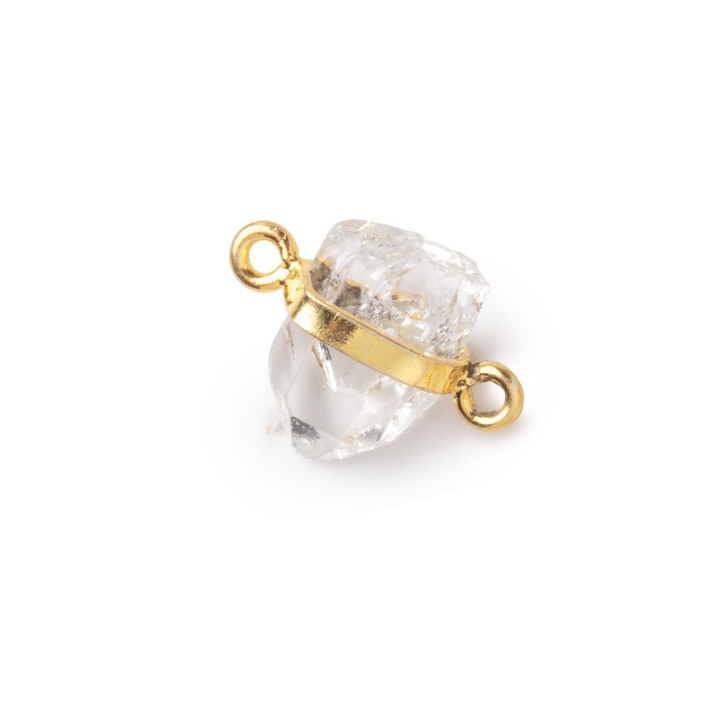 13x6-15x7mm Vermeil Bezel Himalayan Quartz Double Terminated Crystal 1 piece - Beadsofcambay.com