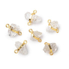 13x6-15x7mm Vermeil Bezel Himalayan Quartz Double Terminated Crystal 1 piece - Beadsofcambay.com