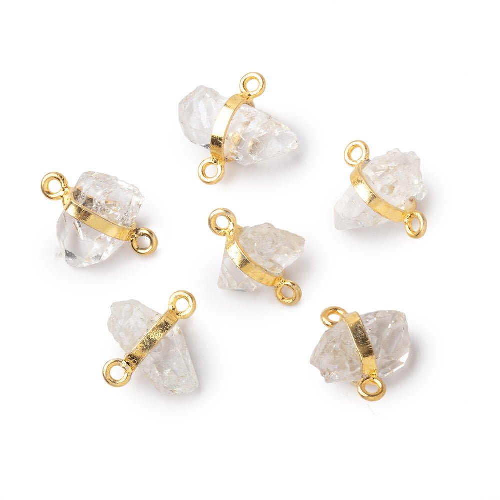 13x6-15x7mm Vermeil Bezel Himalayan Quartz Double Terminated Crystal 1 piece - Beadsofcambay.com