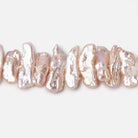 13x6-19x6mm Peach Biwa Freshwater Pearls 15.5 inch 60 beads AA - Beadsofcambay.com