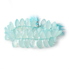 13x7-14x8mm Seafoam Blue Chalcedony Faceted Marquise Beads 8 inch 47 pieces - Beadsofcambay.com
