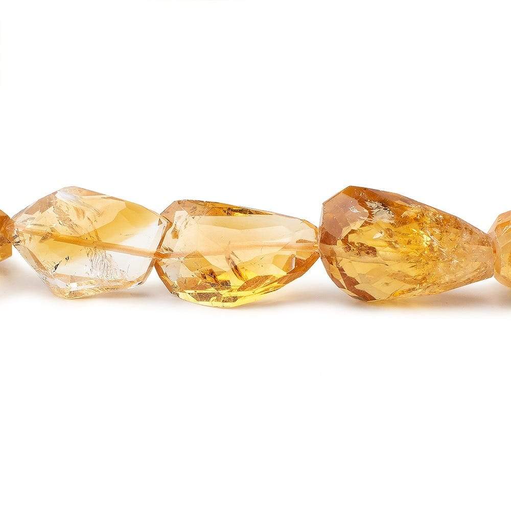13x7-20x14mm Citrine Faceted Nugget Beads 18 inch 31 pieces - Beadsofcambay.com