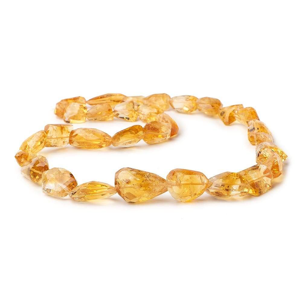 13x7-20x14mm Citrine Faceted Nugget Beads 18 inch 31 pieces - Beadsofcambay.com