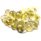 13x8-30x20mm Lemon Quartz Checkerboard Faceted Tear Drops 44 beads AAA Grade - Beadsofcambay.com
