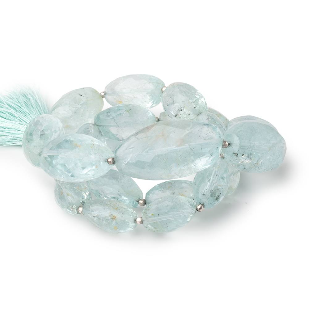 13x8-31x16mm Aquamarine Faceted Nugget Beads 18 inch 23 pieces AA - Beadsofcambay.com