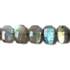 13x9-15x12mm Labradorite Side Drilled Faceted Cushion 6 in. 14 beads - Beadsofcambay.com