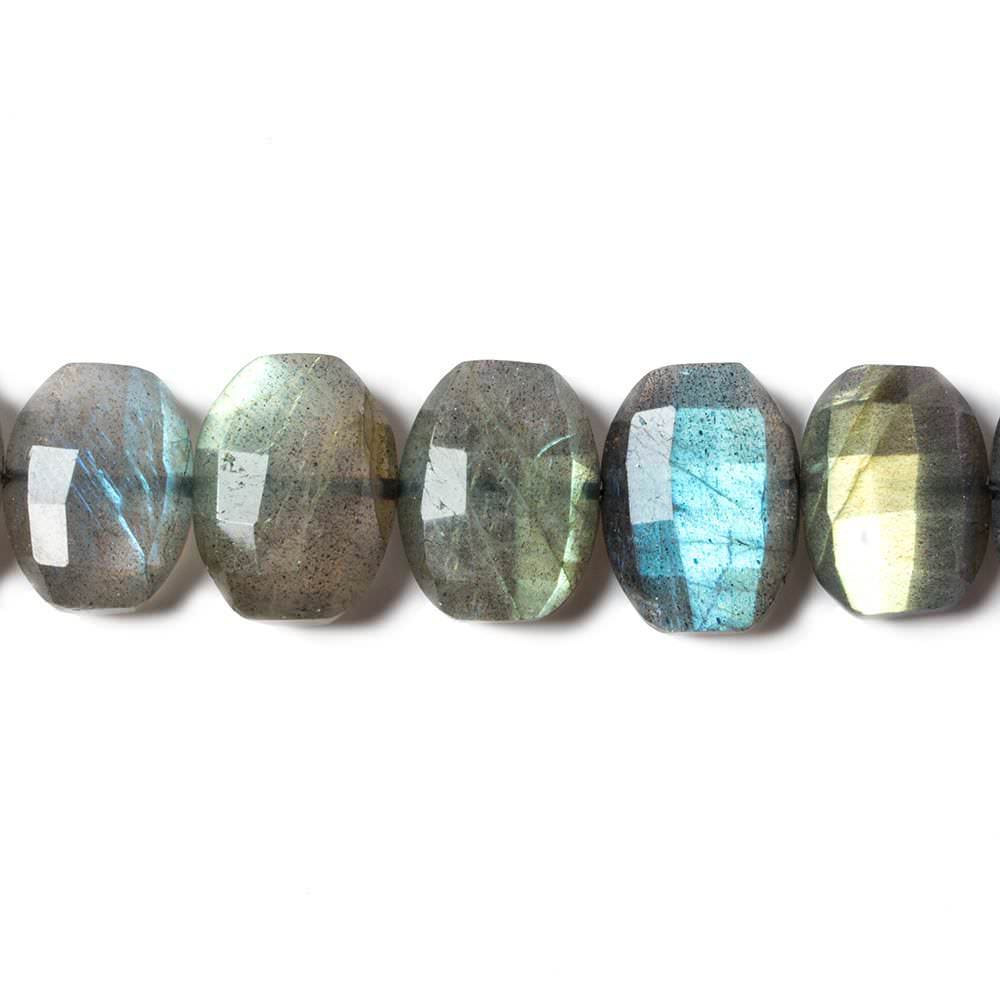 13x9-15x12mm Labradorite Side Drilled Faceted Cushion 6 in. 14 beads - Beadsofcambay.com