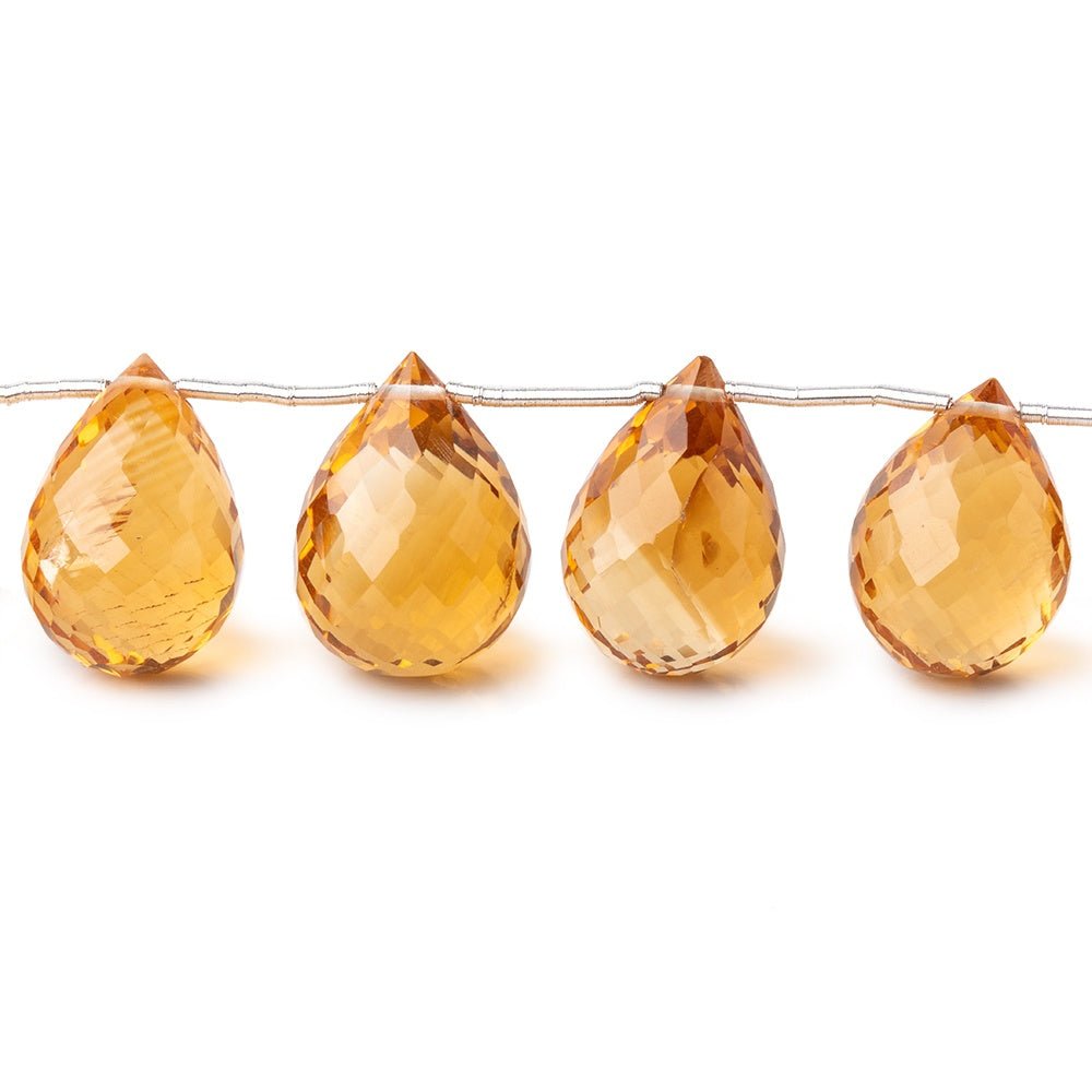 13x9-16x11mm Madeira Citrine Faceted Tear Drop Beads 7 inch 13 pieces AAA - Beadsofcambay.com