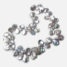13x9-17x14mm Lilac Silver Top Drilled Keshi Freshwater Pearls 16 inch 53 pieces - Beadsofcambay.com