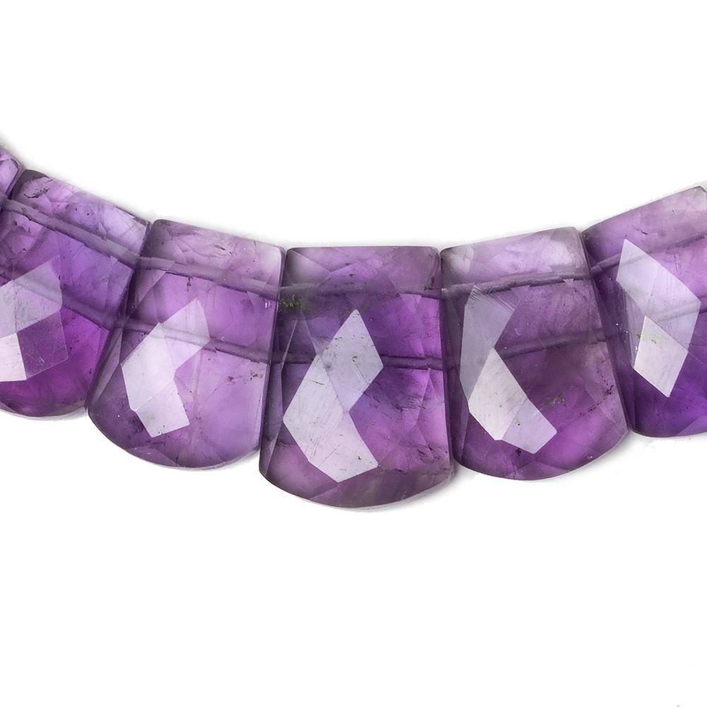 13x9-18x13mm Amethyst double drilled faceted fancy shape collar 33 beads - Beadsofcambay.com