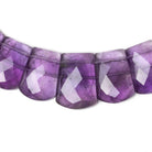 13x9-18x13mm Amethyst double drilled faceted fancy shape collar 33 beads - Beadsofcambay.com