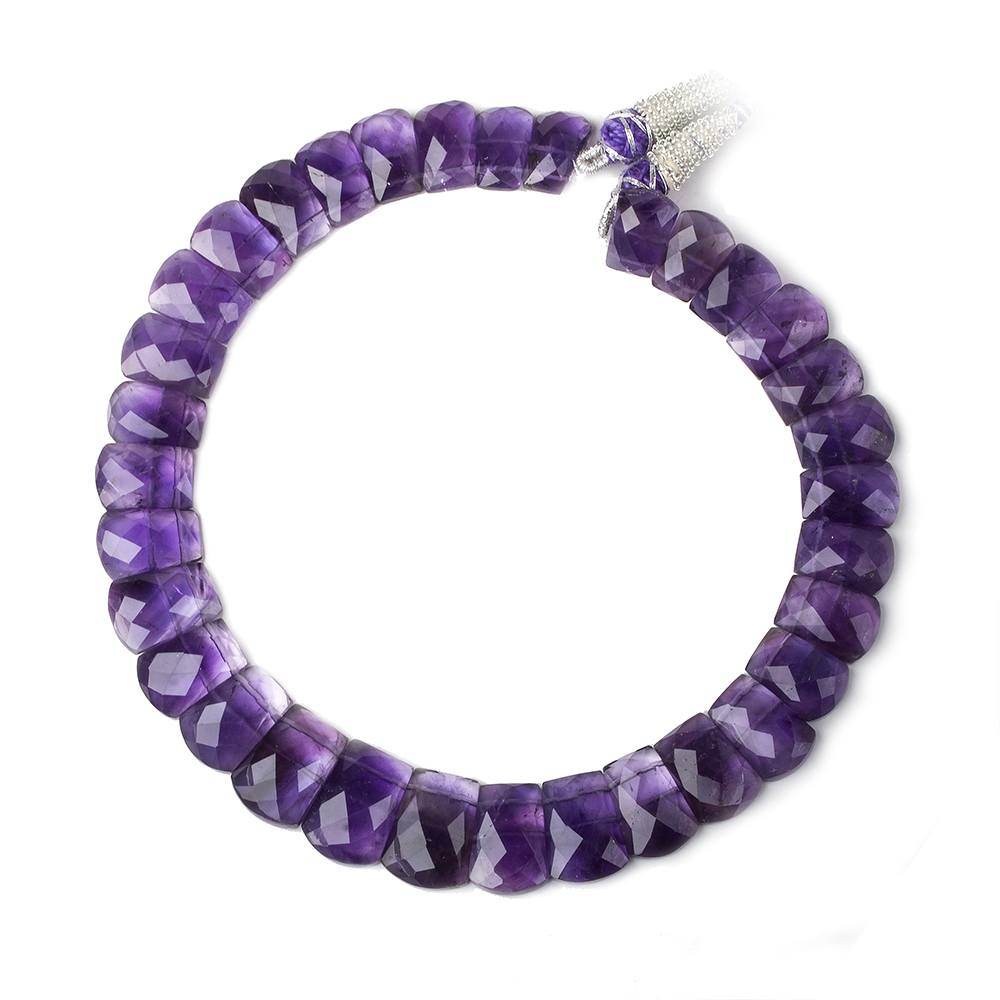 13x9-18x13mm Amethyst double drilled faceted fancy shape collar 33 beads - Beadsofcambay.com