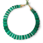 12x7-22x9mm Malachite double drilled plain fancy shape collar 39 beads - Beadsofcambay.com