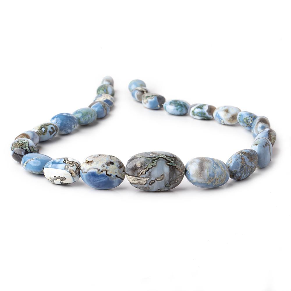 13x9-27.5x18mm Owyhee Blue Opal Plain Nugget Beads 17 inch 24 pieces AAA - Beadsofcambay.com