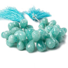 13x9mm - 20x13mm Amazonite Faceted Tear Drop Beads 7 inch 46 pieces AA - Beadsofcambay.com