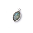 13x9mm Silver Bezel Labradorite Marquise Pendant 1 piece - Beadsofcambay.com