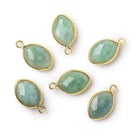 13x9mm Vermeil Bezel Dark Aquamarine Marquise Pendant 1 piece - Beadsofcambay.com