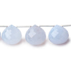 14-15mm Turkish Chalcedony Faceted Candy Kiss Beads 7 inch 11 pieces - Beadsofcambay.com
